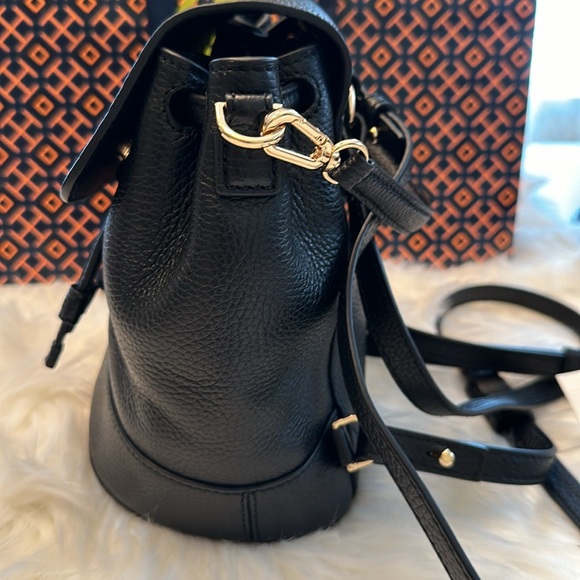 Like new Authentic Tory Burch Thea Mini Bucket Backpack in black. - Picture 13 of 16